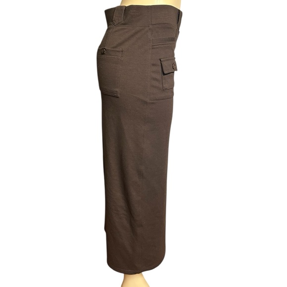 Cato Dark Brown Women’s Long Pencil Skirt - Picture 2 of 8